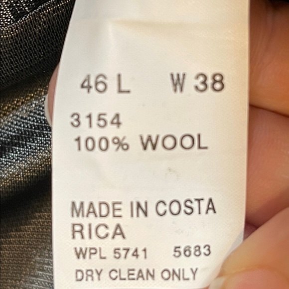 Oscar De La Renta Athletic Fit Grey Dress Wool Sport Coat Size 46L - Picture 4 of 6